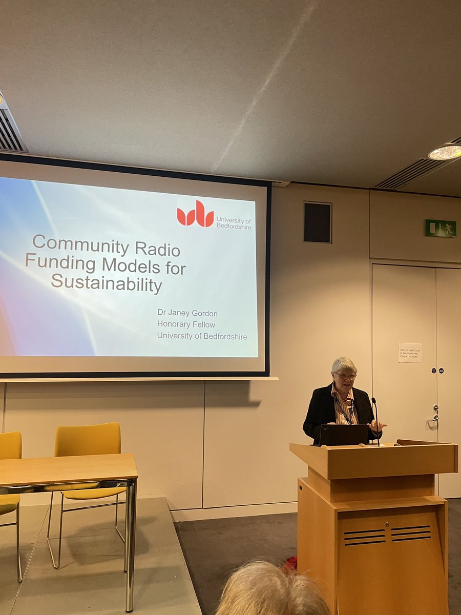 Dr Janey Gordon speaking on #CommunityRadio Funding models for Sustainability 🎤📻