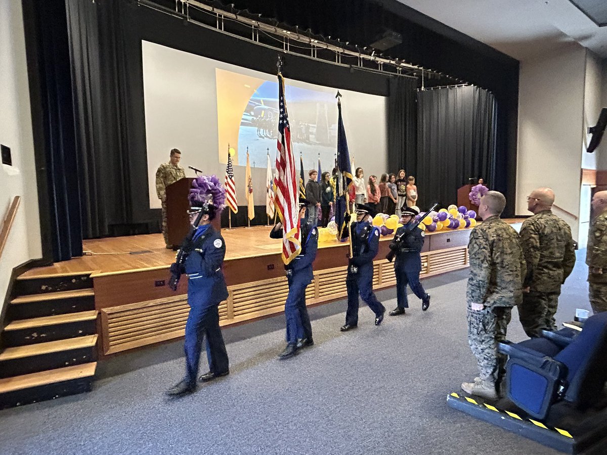 Proud to have the @NBJROTC present the colors at the @jointbasemdl Month of the Military Child Proclamation Signing. @nbcrsd is very proud of you.