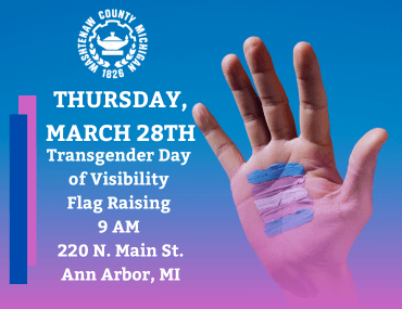 Washtenaw County to Honor International Transgender Day of Visibility March 28th dlvr.it/T4dvdF