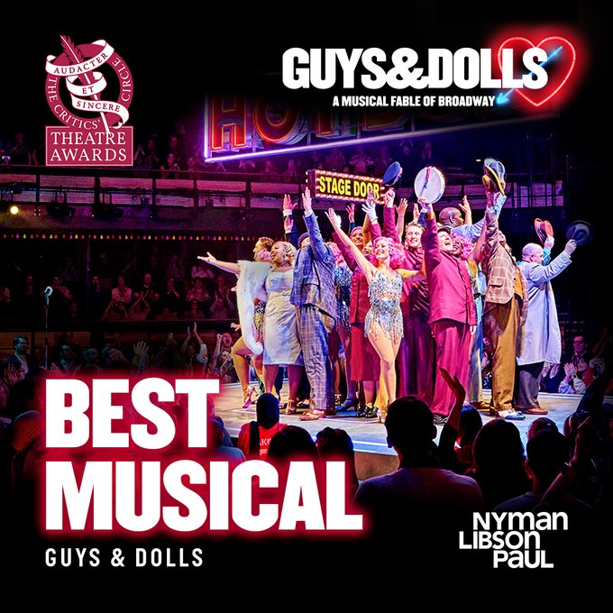 United Agents (@unitedagents) on Twitter photo Congratulations to #GuysandDolls on winning Best Musical at @CCTAwards, with Director Nicholas Hytner and Sound Designer <a href="/paularditti/">Paul Arditti</a>.🎉 Congratulations to #GuysandDolls on winning Best Musical at @CCTAwards, with Director Nicholas Hytner and Sound Designer <a href="/paularditti/">Paul Arditti</a>.🎉