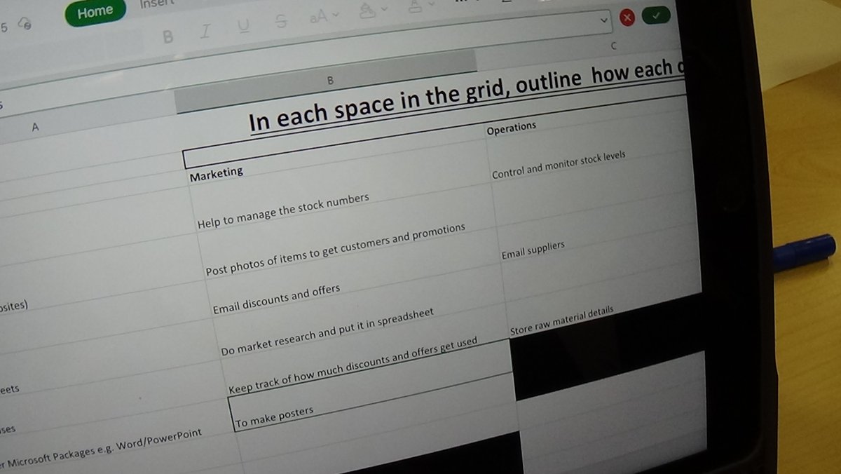 S5 students at Grangemouth High School use a live excel spreadsheet to determine which business department benefits most from the use of technology. Great collaborative exercise with students agreeing and disagreeing about the outcome. Osiris Educational #OTI