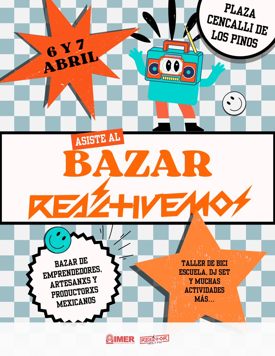 Reactor105's tweet photo. Las mejores cosas siempre vienen al 2x1.

Los invitamos al Bazar #Reactivemos como a la rodada armada por el equipo de #CuandoElFuturoNosAlcance. Habrá productos artesanales, actividades y convivencia con el equipo de Reactor.

No se lo pierdan este 6 y 7 de abril 🚲🫔😀 https://t.co/xZVBSiao1y