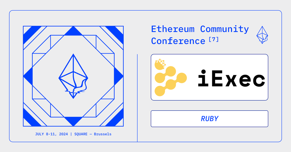 EthCC[7] is made possible by the generous support of our sponsors. Thank you @iEx_ec for supporting us this year as a RUBY sponsor! 🖤💛❤️ iex.ec/fr/