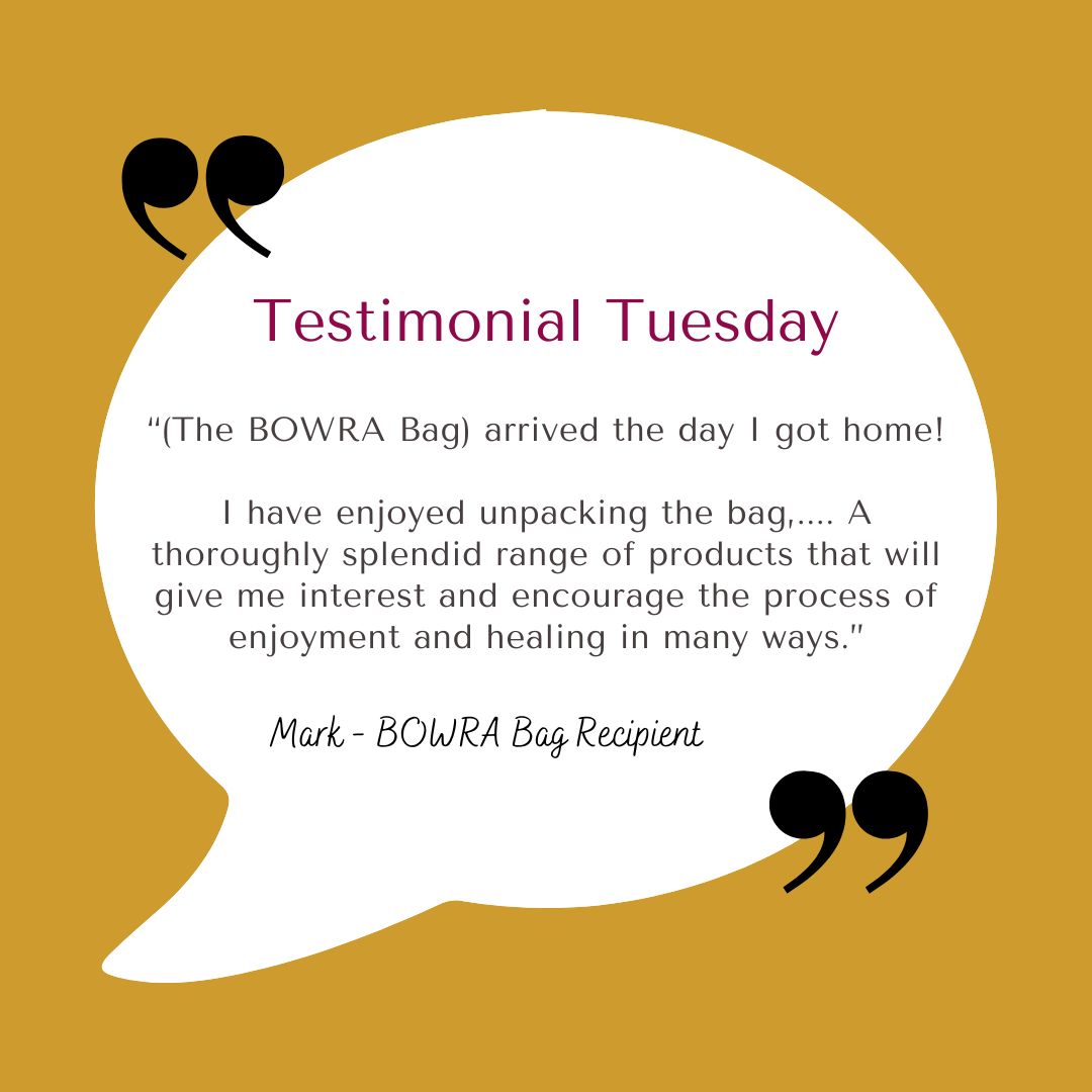 We're honoured to have played a part in Mark's story & remain committed to being a source of strength for all those in need. #TestimonialTuesday #Rehabilitation #BOWRABag #HomeSweetHome 🏡 #charity #strokesurvivor #bowrafoundation #whatsinsidematters #unrelentingpursuitofrecovery