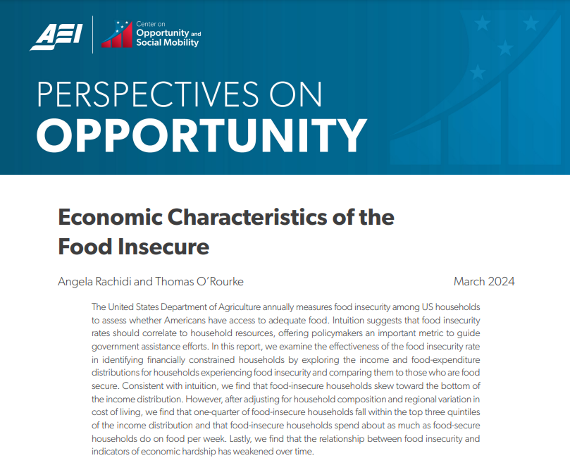 Over the past 20 years, the US has more than tripled its spending on food assistance programs, but the food insecurity rate has barely budged. In a new paper, @AngelaRachidi and I show that the US’ measure of food insecurity does not identify households with the greatest need.