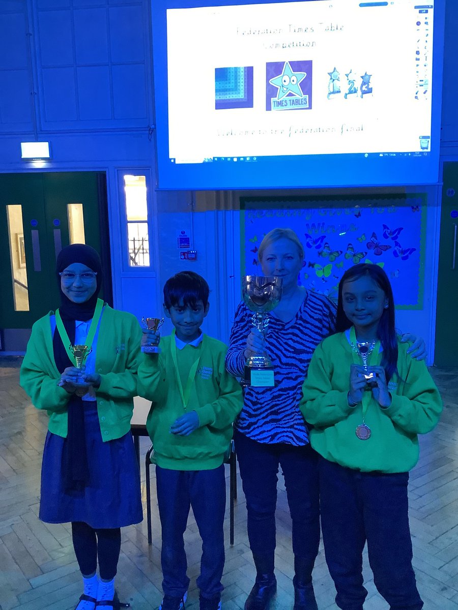 Children from across the Federation attended the grand finale of the Viridis Times Tables #Competition held at Southwold. @HoxtonGarden were the Federation winners who took home trophies for #gold, #silver and #bronze. Congratulations to all of our finalists! 🔢🧮🏆 #Maths