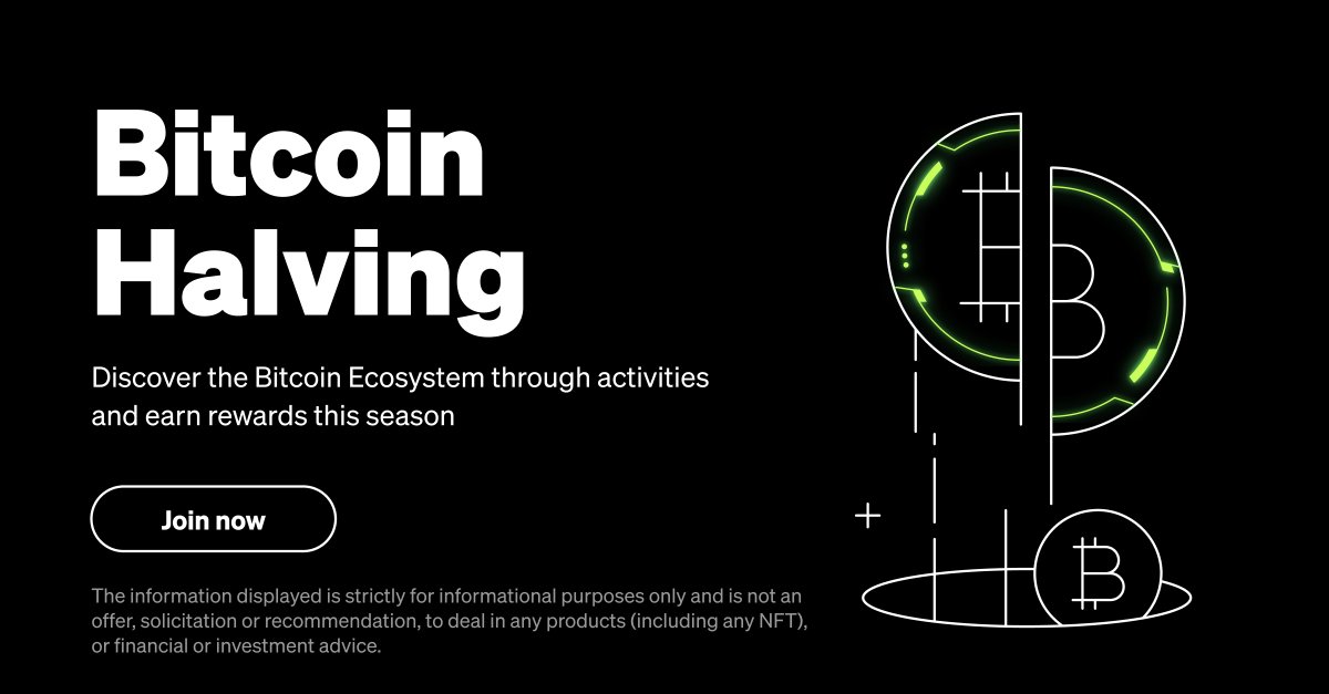 24 more days to Bitcoin Halving and we're here to help you prep for it!

🪂 1 BTC Airdrop launching in 2 days
🎁 Exclusive rewards with <a href="/bounce_bit/">BounceBit</a>, <a href="/MerlinLayer2/">Merlin Chain</a> &amp; more
🏆 10 BTC Trading Prize on @OKX

Prep now at our Bitcoin Halving Central 🔽
bit.ly/43wTne0