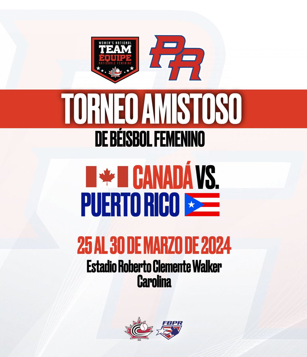 #LasNuestras siguen la acción hoy martes Hoy continúa el torneo amistoso de #BéisbolFemenino entre Canadá y Puerto Rico en el Estadio Roberto Clemente Walker de Carolina. 11:00 am - U-19 1:30 pm - U-19 4:00 pm - Equipos adultos