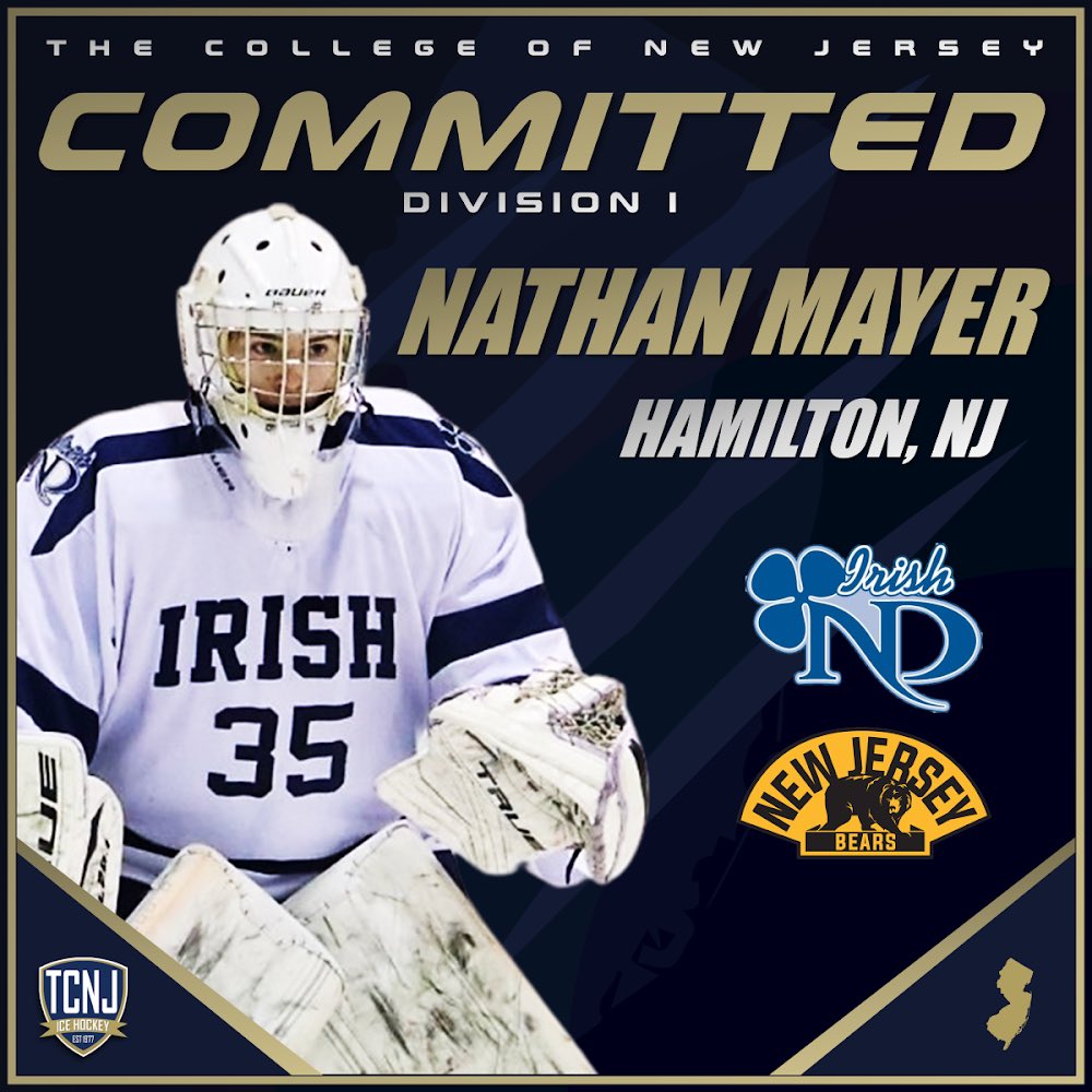 tcnjhockey's tweet photo. Welcome to TCNJ Nathan!
Nathan joins us from Notre Dame High School and the NJ Bears 18AAA team! #tcnjhockey #tcnj #tcnjoin #commitment #classof2028 https://t.co/x50YxRX3V2