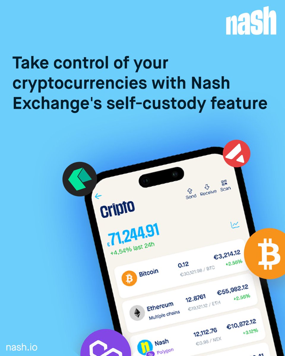 Nash Exchange's self-custody feature allows you to take full control of your cryptocurrencies by providing you with private keys for every token you hold. This means that you are the only one who has access to your funds and can manage them as you wish. With self-custody, you