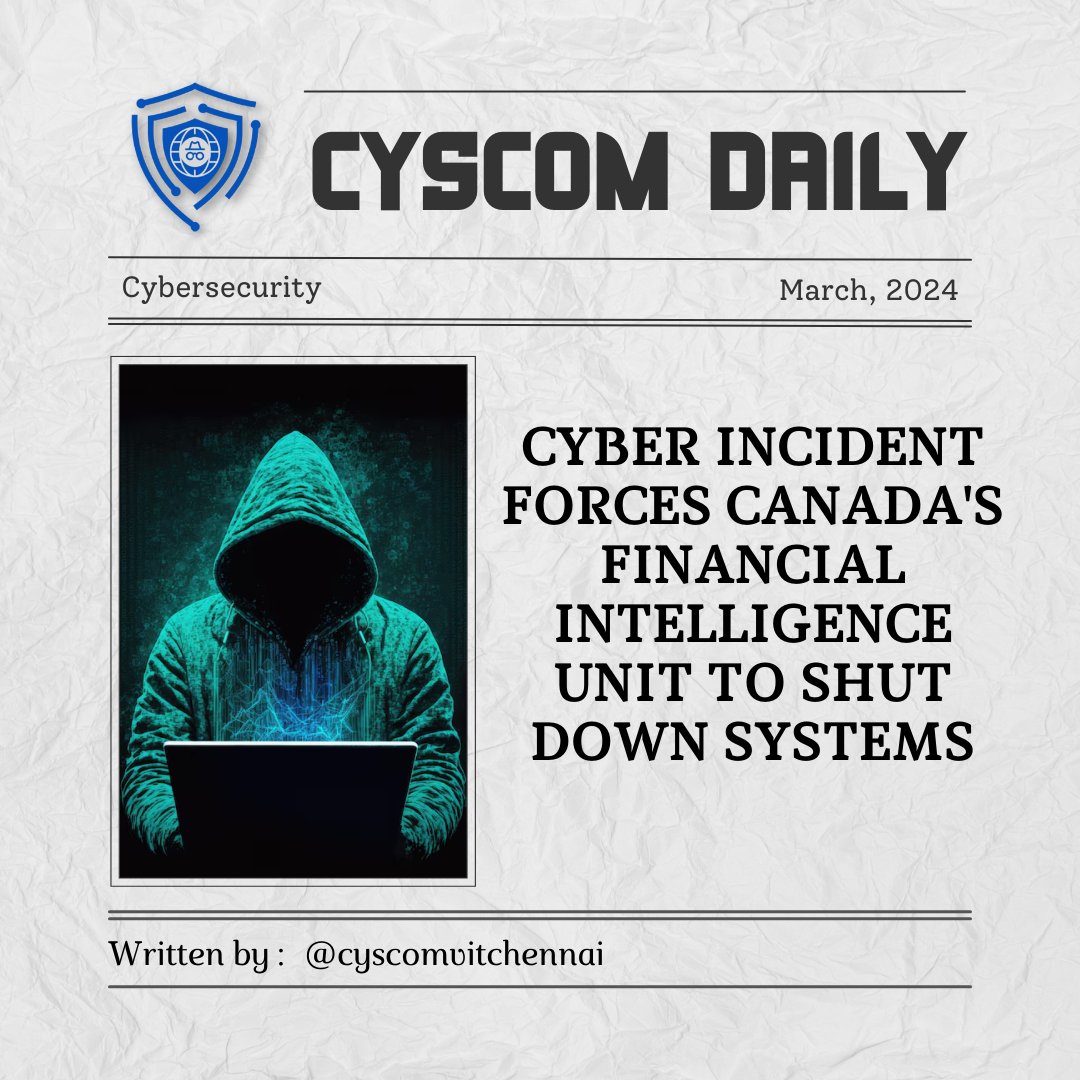 CyscomVit's tweet photo. Canada's Fin-Tech under cyber-attack? Read our news to find out more!
 
CC: @itssaikirann
DC: @vignesh_2004
 
#canada #fintech #cyberattack #cyberthreats #stayvigilant #cybercrime #digitalsecurity #securitytips #internetsecurity #dataprotection #awareness #cyscomvit #vitchennai https://t.co/EN8MEuKLgB
