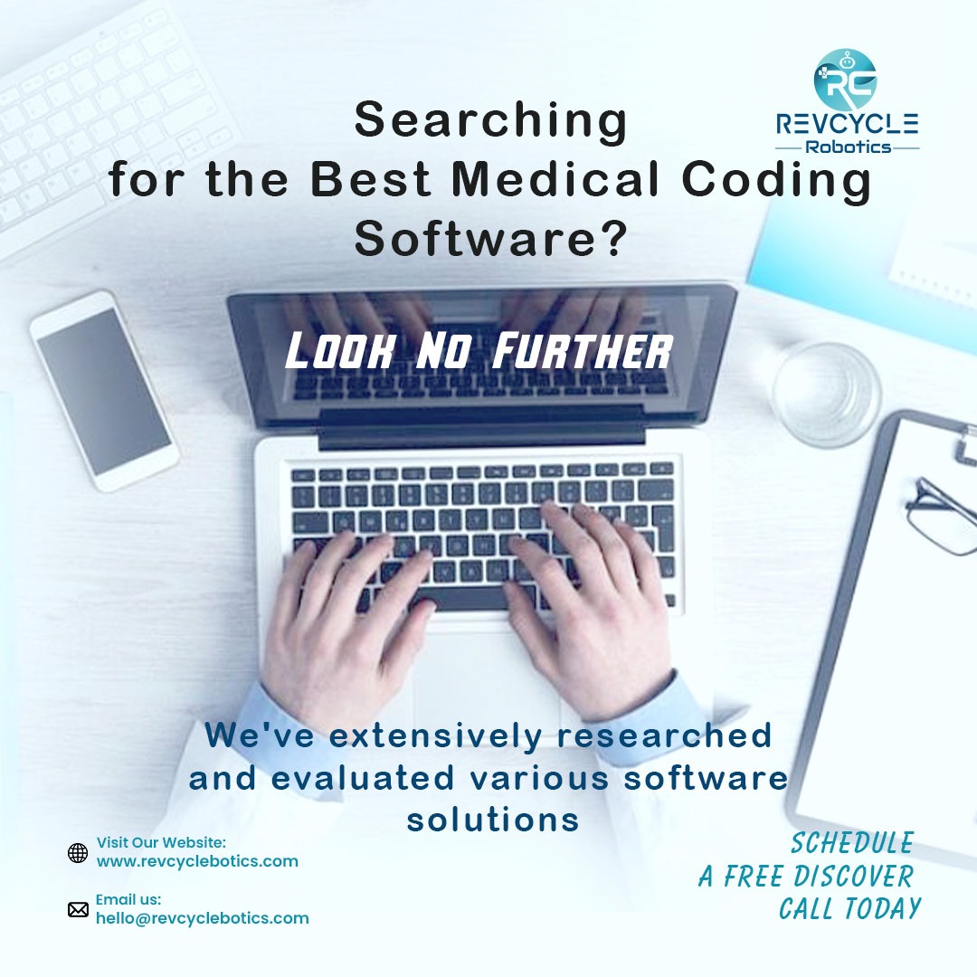 RevCycleRobotic's tweet image. Searching for the Best Medical Coding Software? Look No Further! At RevcycleRobotics, we understand the importance of efficiency and accuracy in medical coding.
#MedicalCoding #CodingSoftware #HealthcareTechnology #Efficiency #Accuracy #RevcycleRobotics #SoftwareEvaluation