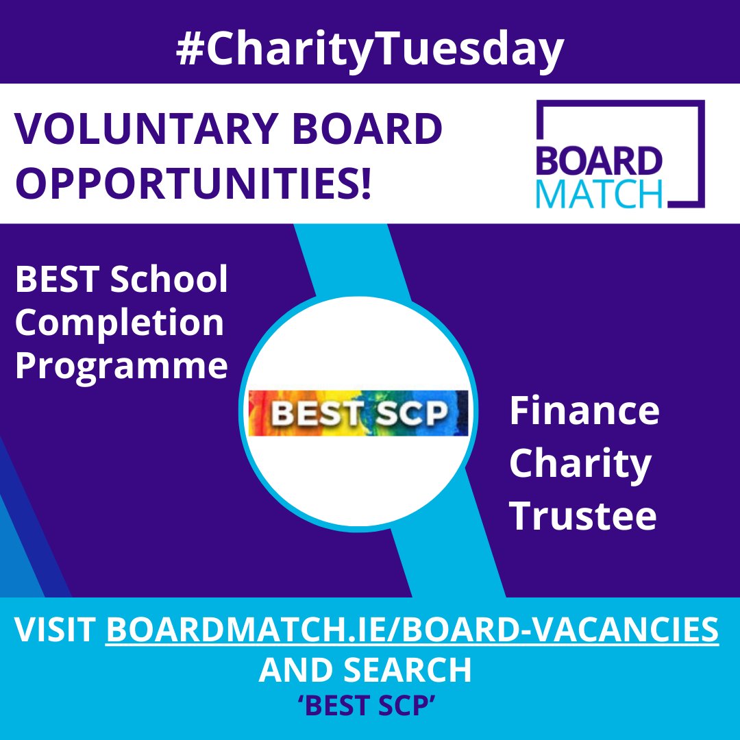 #CharityTuesday - BEST SCP are looking for a new trustee to join their board with a finance and compliance background. To find out more and apply, visit our website: lnkd.in/eCppSwMN