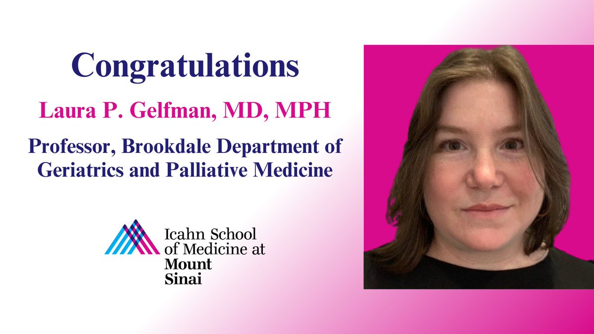 Congratulations, Dr. Laura Gelfman, on your appointment to Professor!