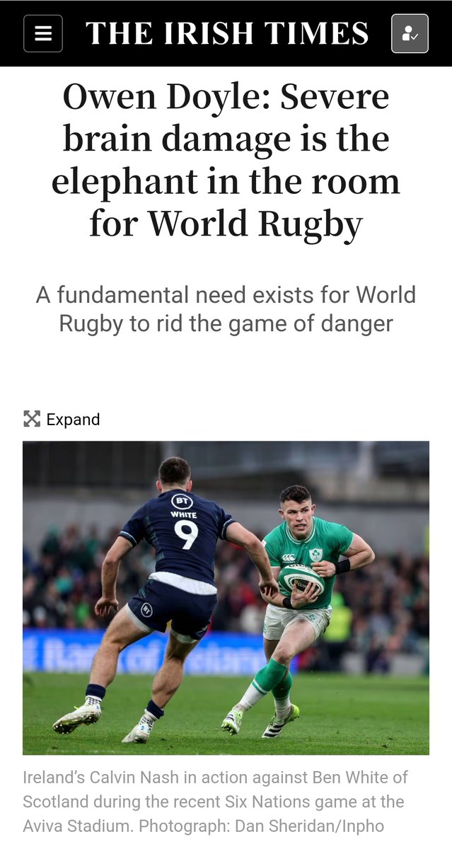 Could not agree more with #Owen #Doyle, I simply cannot see how @WorldRugby are discussing/considering the introduction of 20min red cards @IrishTimes @IrishTimesSport @gerrythornley