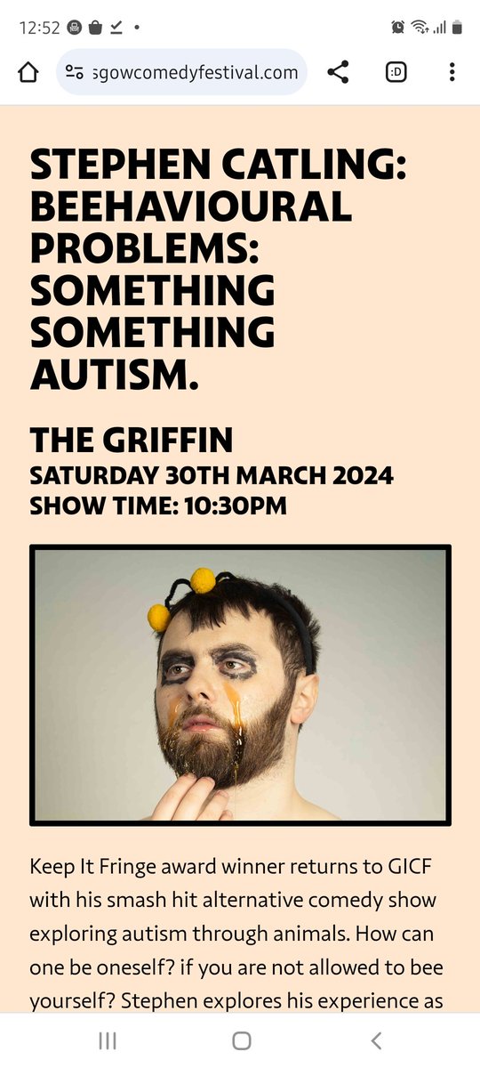 Tickets still on sale for @GlasgowComedy the critical acclaimed award winning almost multi award winning show with @GiggingitUp_