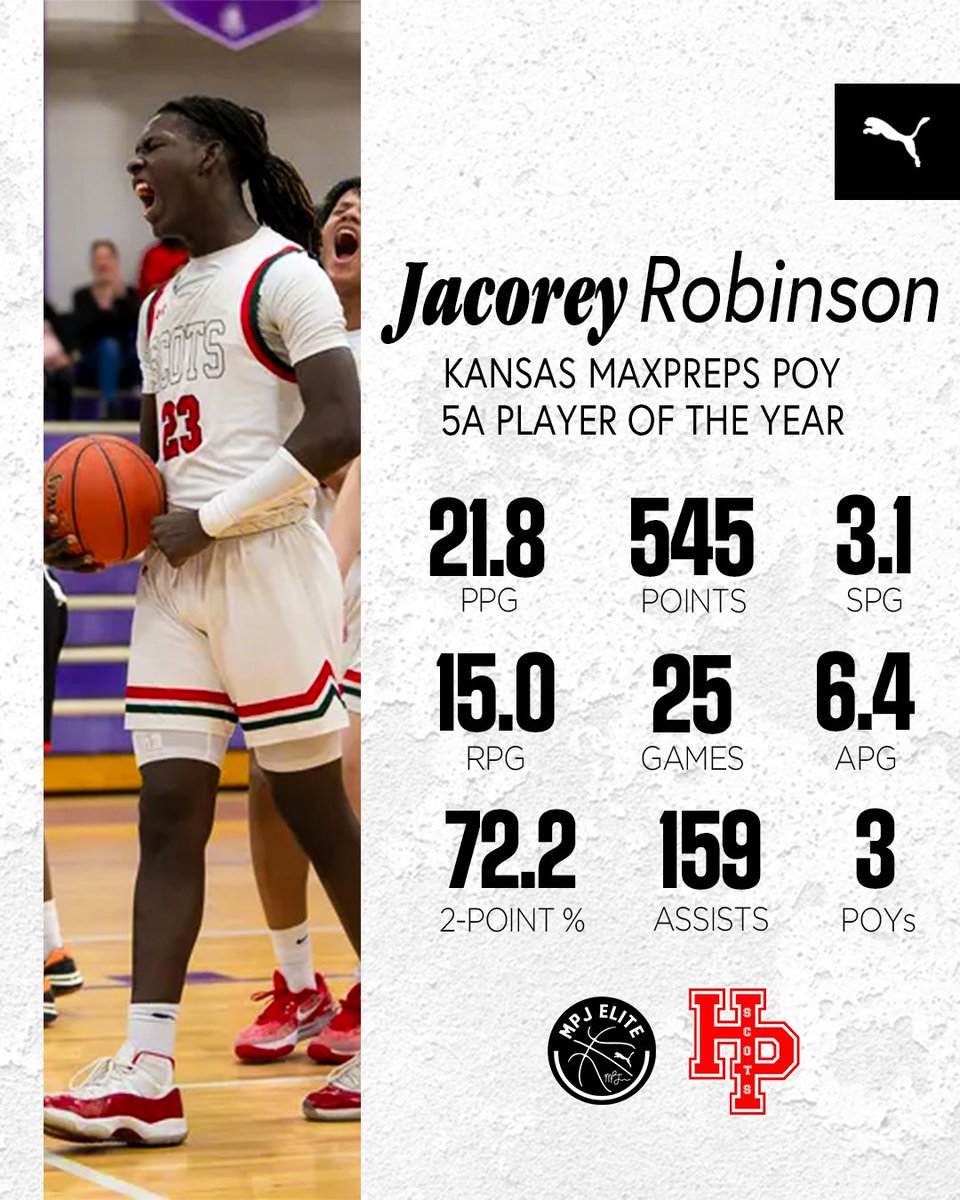 Your Kansas @MaxPreps and 5A Player of the Year. Jacorey Robinson is a utility player who will run every position for our 17u. A big-time athlete, creator, and toughness player. Stock is going way up 📈! @JacoreyRob23 | #MPJelite