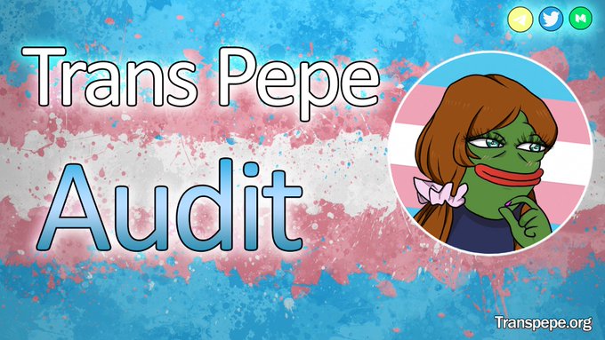We welcome everyone, providing a safe and secure space.💚 Trans Pepe: A crypto meme project empowering the transgender community with inclusivity and positivity. Check out the $TRANS audit! 👇🐸 github.com/Devevit/full-t… #Audit #P2EGame #PRIDE #cryptocurrency #TRANS