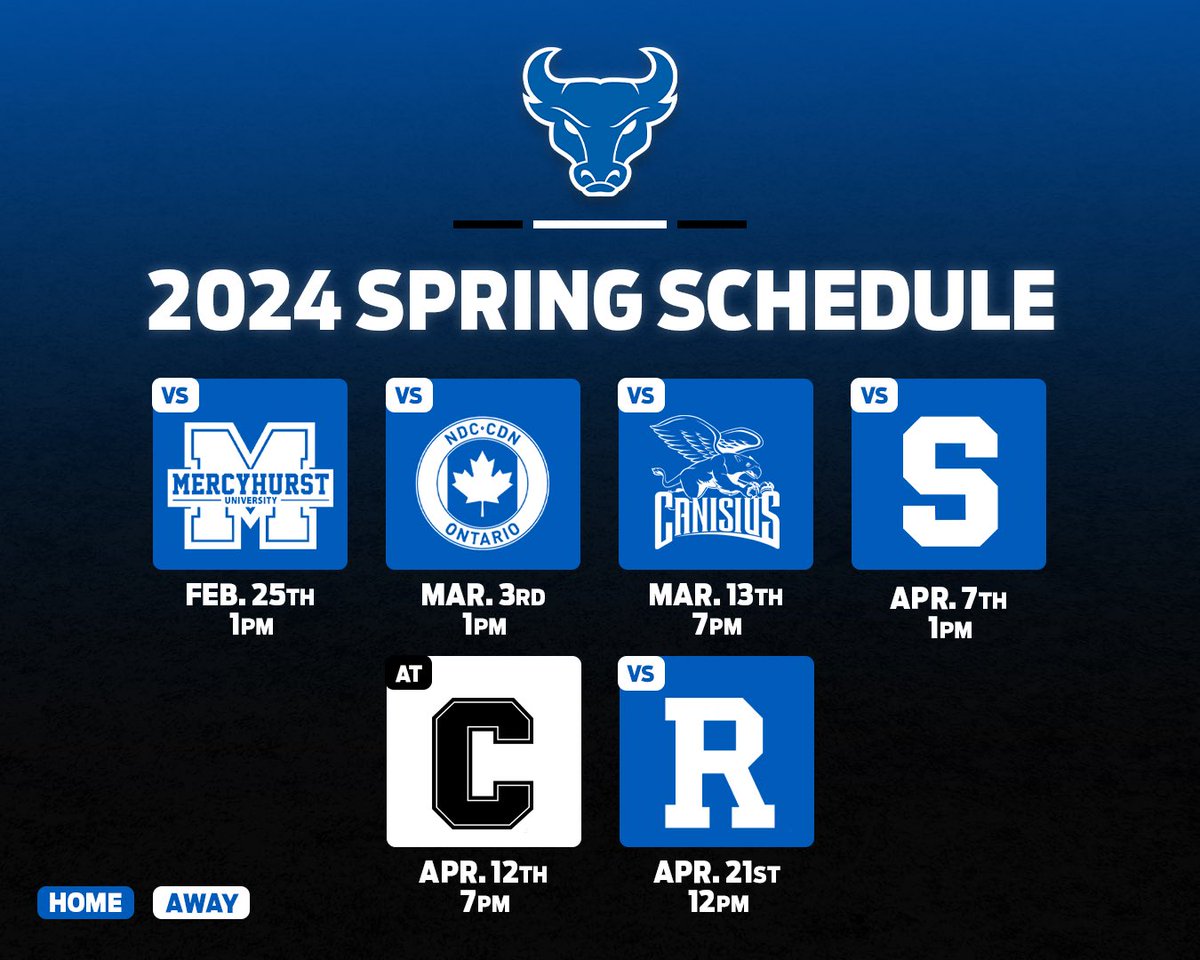 🚨 SCHEDULE UPDATE 🚨 We will now HOST Syracuse on Sunday, April 7 at 1pm 🤘 #UBhornsUP | #WeAreOne | #CARE
