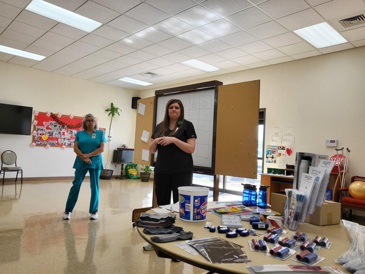 RollingPlainsMH's tweet photo. Sally McCluskey and Sarah Watson went to SNAP last Thursday and led Fall Prevention BINGO! https://t.co/D3Ut5Xx1MT