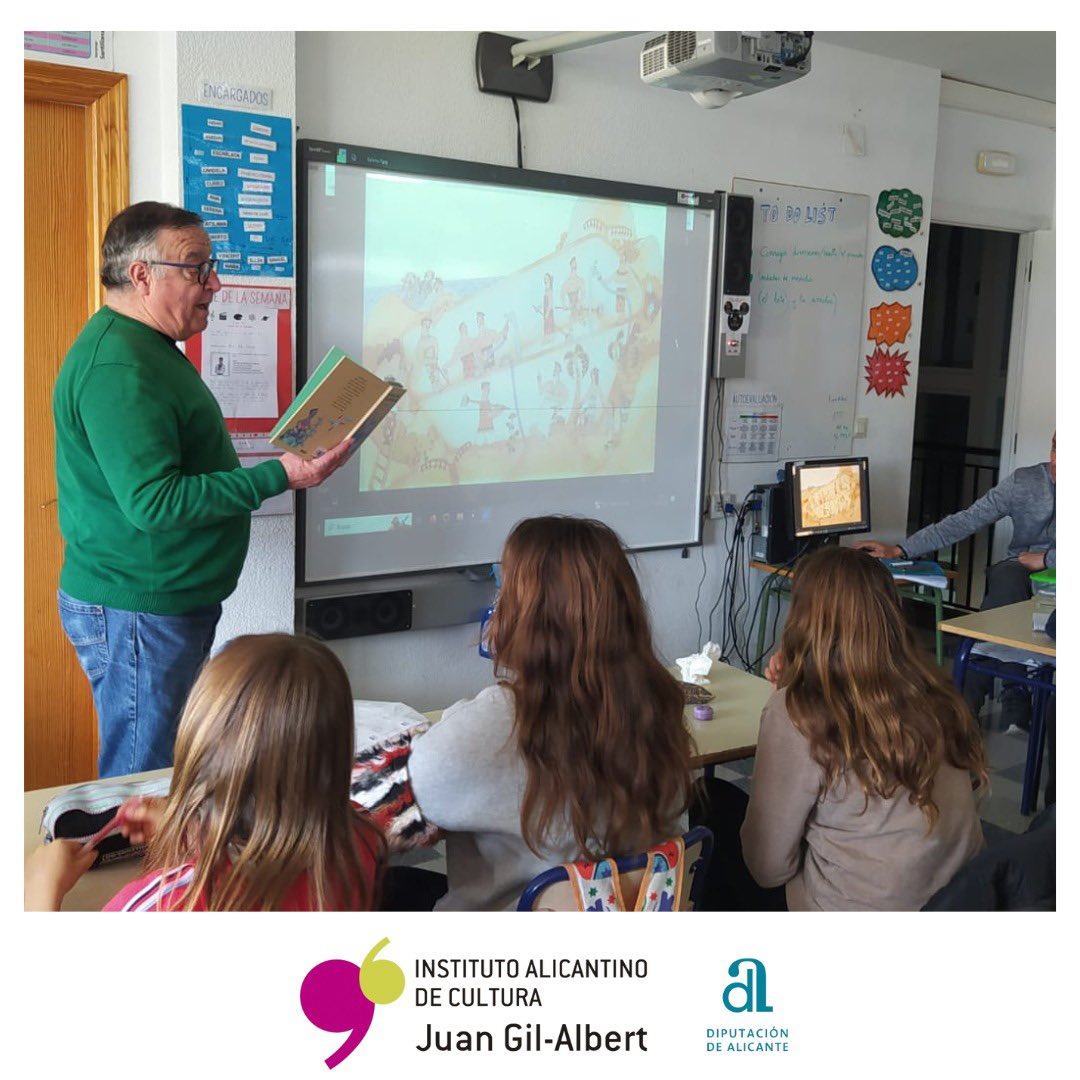 GilAlbertIAC's tweet photo. 📕Ciclo cuentos viajeros 📗

Esta mañana los alumnos del colegio de Educación Infantil y Primaria de Aigües han disfrutado de este ciclo cuyo objetivo es fomentar la lectura entre los pequeños. 

Este ciclo llegará a otros 5 colegios de Aigües, Sella, Onil, Novelda y Benijófar. https://t.co/RfFJuATfAY