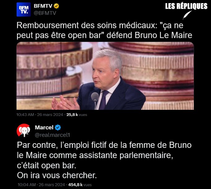 Pour le ministre de l'Economie @BrunoLeMaire les médicaments 'ça ne peut pas être open bar' @realmarcel1