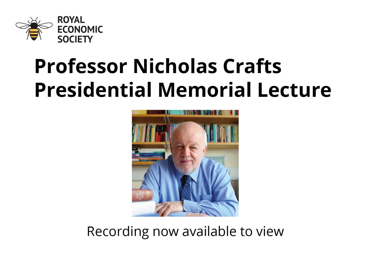 In honour of RES’ Past President Prof Nicholas Crafts, we organised a Memorial Lecture at the #RES2024 #AnnualConference. 📺The recording is now available to view. Read more👉bit.ly/3voV80f #EconTwitter #RESEvents #PastPresident #RESConference