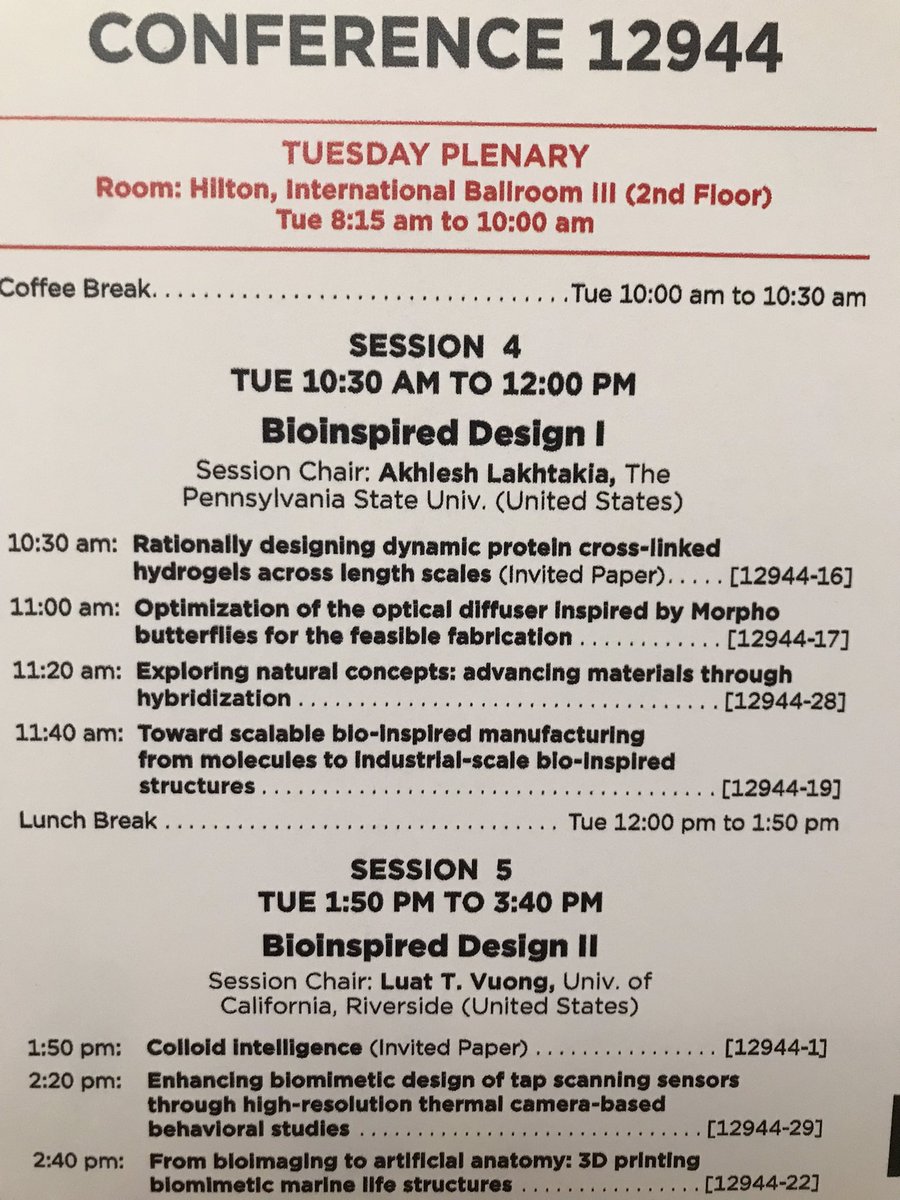 I’m very excited to be here today in Long Beach at the @SPIEtweets #SPIEsmart Bioinspiration, Biomimetics and Bioreplication XIV presenting our work on rationally designed protein crosslinked hydrogels. Drop by and have a look if you’re at the meeting ! #H2020 @snsf_ch @UniBasel