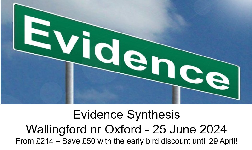 Evidence Synthesis training via @UK_CEH Wallingford 25 June 2024 From £214 ceh.ac.uk/training/evide… PL RP @UK_WIR @UKCEH_LakeEco @UKCEHPapers @UKCEHSeabirds @UKEnvObs @UKFS_CDT @UKLadybirds @UKRI_News @UKSoilObs @UlsterUniGES @UNEP @UniExeCEC @UniRdg_GES @UoNresearch