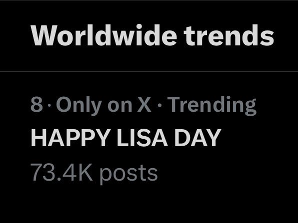 Worldwide Trends: 1, 2 & 8 👏👏 ctto HAPPY LISA DAY #Chapter27WithLalisa #AllRounderLisaDay