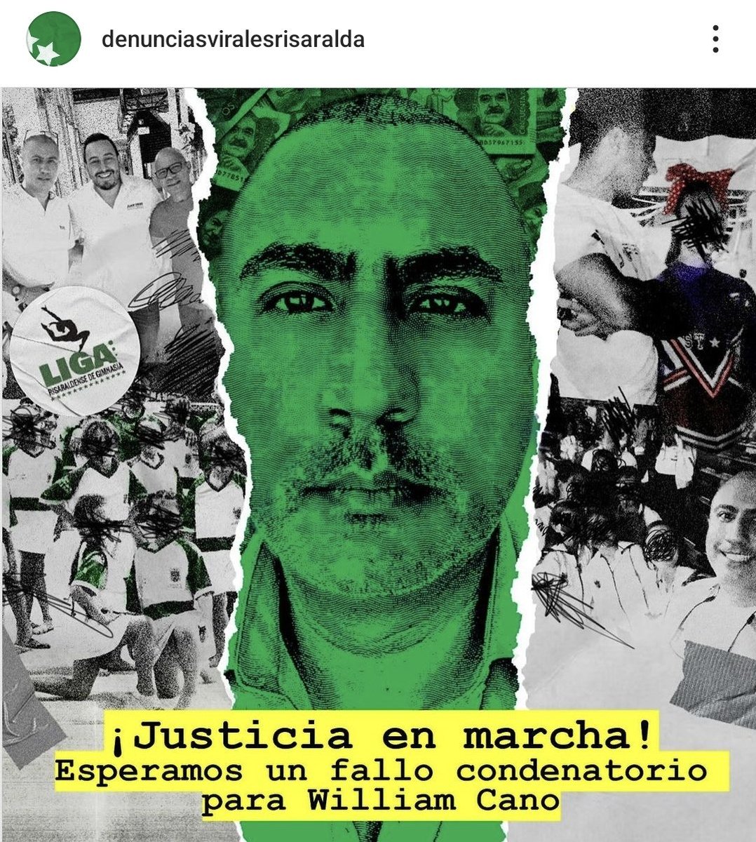 LoreMejiaR's tweet photo. Hoy se está haciendo viral en qué va el caso de presunto acoso/abuso sexual por parte del ex director ejecutivo de la Liga Risaraldense de Gimnasia... Les dejaré un hilo con lo que resumen los medios del tema: https://t.co/0LaB58212U