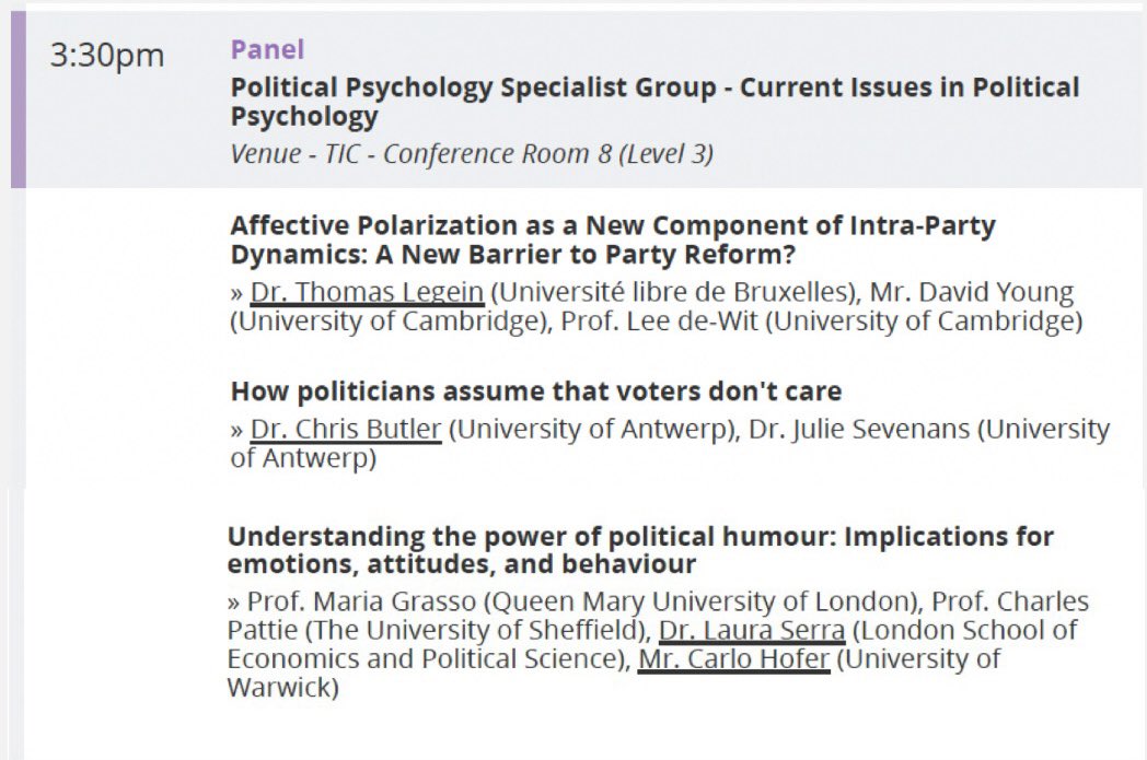Dr Laura Serra | @lauraserra.bsky.social (@laura__serra) on Twitter photo Looking forward to presenting our research with <a href="/yara_slei/">Yara Sleiman</a> and learn from others in this fantastic <a href="/PSA_PolPsy/">PSA Political Psychology</a> panel! See you shortly 😊
<a href="/PolStudiesAssoc/">Political Studies Association</a> #PSA24 Looking forward to presenting our research with <a href="/yara_slei/">Yara Sleiman</a> and learn from others in this fantastic <a href="/PSA_PolPsy/">PSA Political Psychology</a> panel! See you shortly 😊
<a href="/PolStudiesAssoc/">Political Studies Association</a> #PSA24