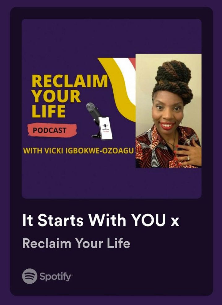 Did you know that our Artistic Director &amp; Co-Founder <a href="/IgbokweVicki/">Vicki Igbokwe-Ozoagu</a> is also a coach who works with artistic women to help them empower themselves? She’s just launched her own podcast called Reclaim Your Life!

🔊 Available via Spotify &amp; Youtube 👇
youtube.com/playlist?list=…