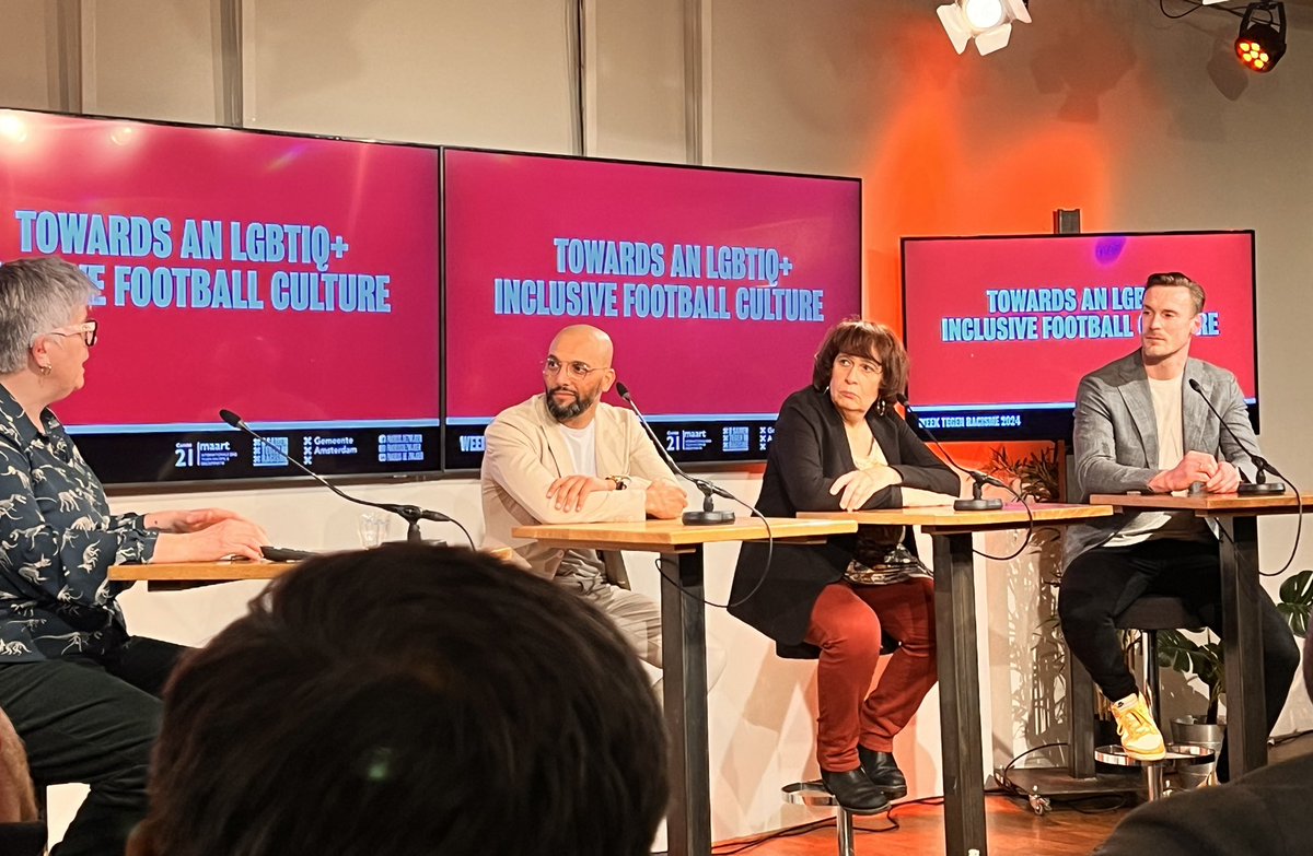 A week ago - Privileged to be part of the @farenet Panel for conversation & talk about the need for LGBTIQ+ rights & inclusion in Dutch football culture Renate den Heijer @PaulvDorst @rozekameraden @RishiMadlani @PrideinFootball Moderated by @LouEnglefield #StrongerTogether