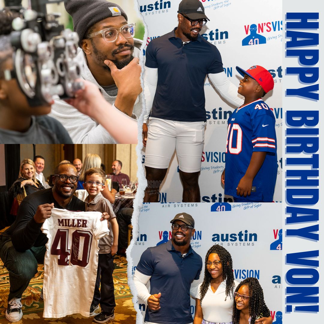 Happy Birthday to our Founder and President, <a href="/VonMiller/">Von Miller</a>!🥳#vonsvision