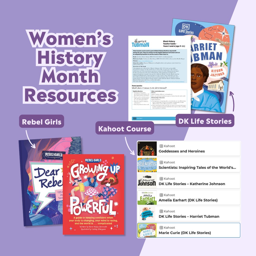 ⭐️Dive into the life stories of women who paved the way for the future ⭐️Learn about the extraordinary change-makers of our world ⭐️Play our @kahoot collection! Celebrate the women who changed our world! Resources for #WomensHistoryMonth and beyond: learning.dk.com/uk/womens-hist…