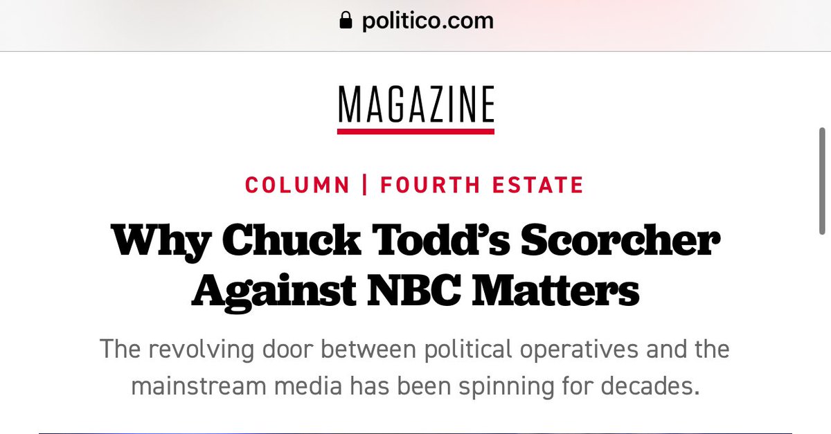 I agree it's time to fire all former political operatives from media. I have a list. Chuck Todd Jake Tapper George Stephanopoulos Jen Psaki Michael Steele Al Sharpton Joe Scarborough Nicole Wallace