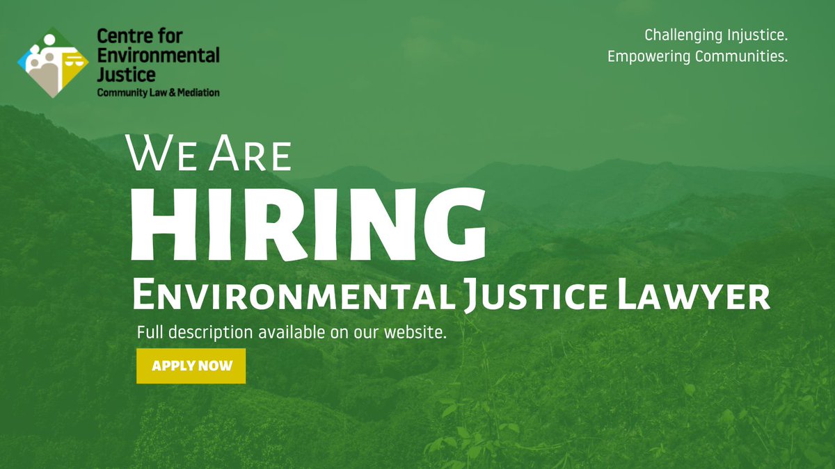 Are you working in #law and passionate about #environmentaljustice and #equality?

This may may be the role for you.

For more information about the exciting role, and download our application form, visit:
tinyurl.com/67sprx85

#JobFairy #JobOpportunities #WorkWithUs
