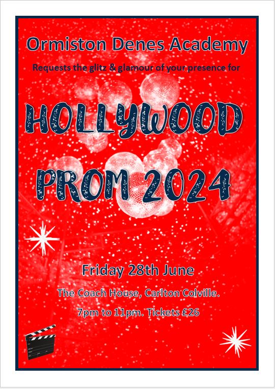 ODA Hollywood Prom 2024 - Friday 28th June 2024