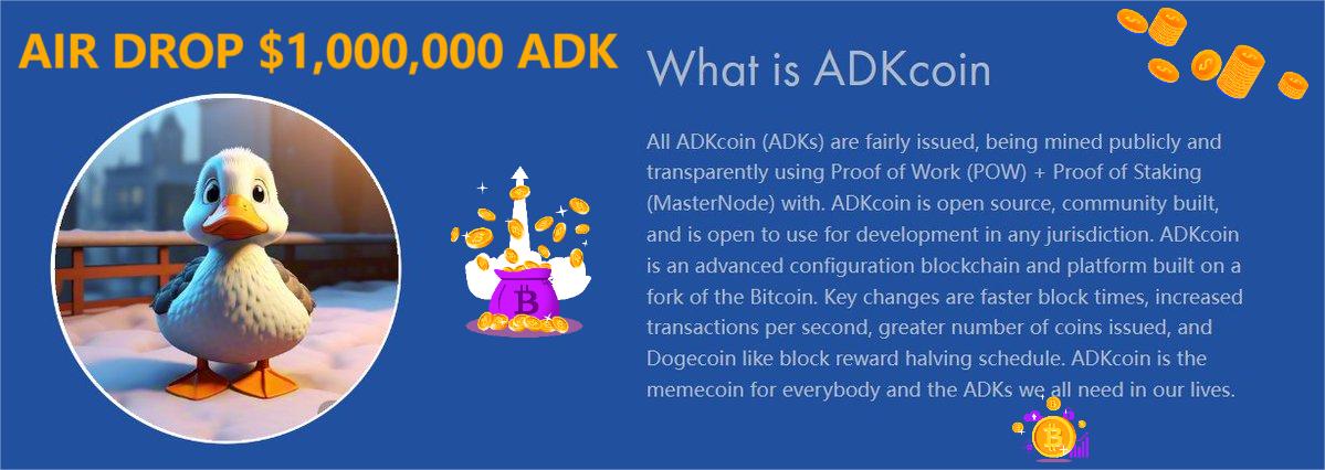 📣🎁 AI DUCK Airdrop 🎁 is now live! 🎁 Total Airdrop Pool: 1,000,000 ADK (~$5,000) 💰 Reward: 10,000 ADK (~$50) for 100 random winners Start the AI DUCK Airdrop Bot: t.me/AIDUCKAirdropB…