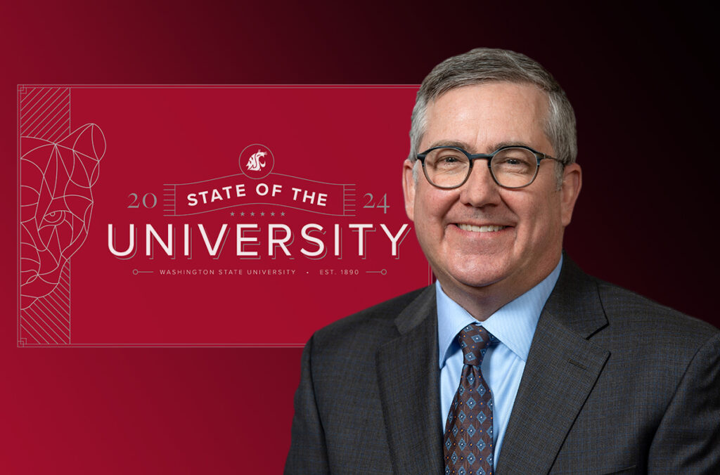 The State of the University address with @WSU_Cougar_Pres is this afternoon at 3 p.m. and will be streamed from the @WSUEverett campus. Please join us ➡ news.wsu.edu/news/2024/03/1… #WSU #GoCougs