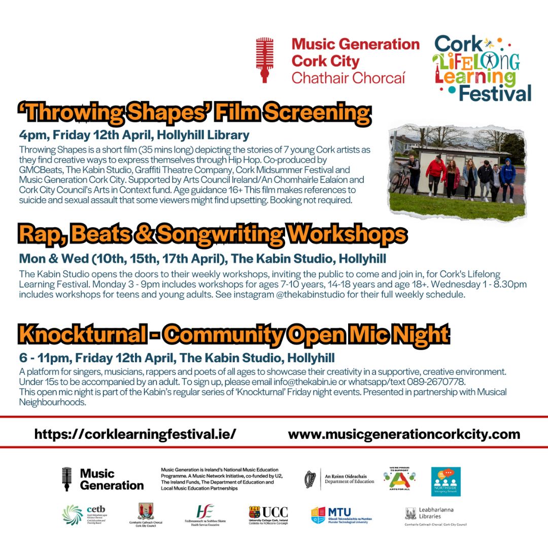 Just 2 weeks to go until the 2024 @learning_fest ! This wonderful festival of FREE community events is always a highlight of our year - we hope you come and enjoy some music-making with us! And check out the full festival programme at corklearningcity.ie/lifelong-learn… #corklearningfest2024