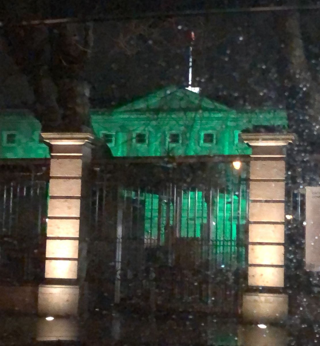 Green with pride as Leinster House is lit in green for National Cerebral Palsy Awareness day @yourcpf