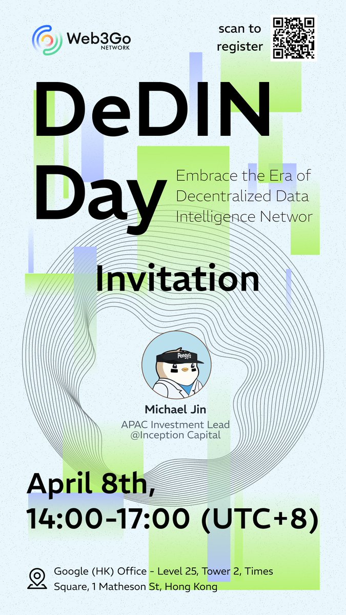 💡 A warm welcome to Michael Jin, APAC Investment Lead at @_inceptioncap, for joining us at the DeDIN Day event in Hong Kong! Let's chart the course for Web3 success together! #InceptionCapital 🎉