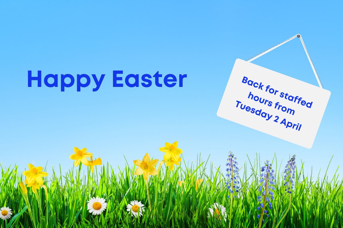 Our staffed hours have now ended for the Bank Holiday. We'll be back from Tues 2 April. Check library locations and staffed hours bit.ly/StaffdHrs Registered OpenAccess users can use our libraries every day whilst they are unstaffed - times: beta.southglos.gov.uk/library-bank-h…