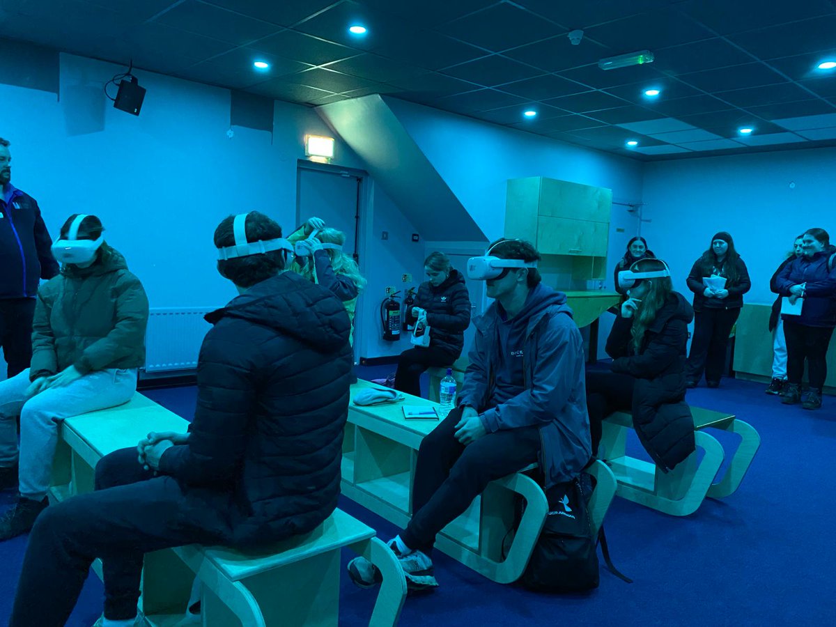 Maynoothgeog's tweet photo. Further up the coast, our #GY308 #fieldtrip was going underground & practically into the future at the Marble Arch Caves with a #VirtualReality experience & tour. https://t.co/KGqSueDhnr