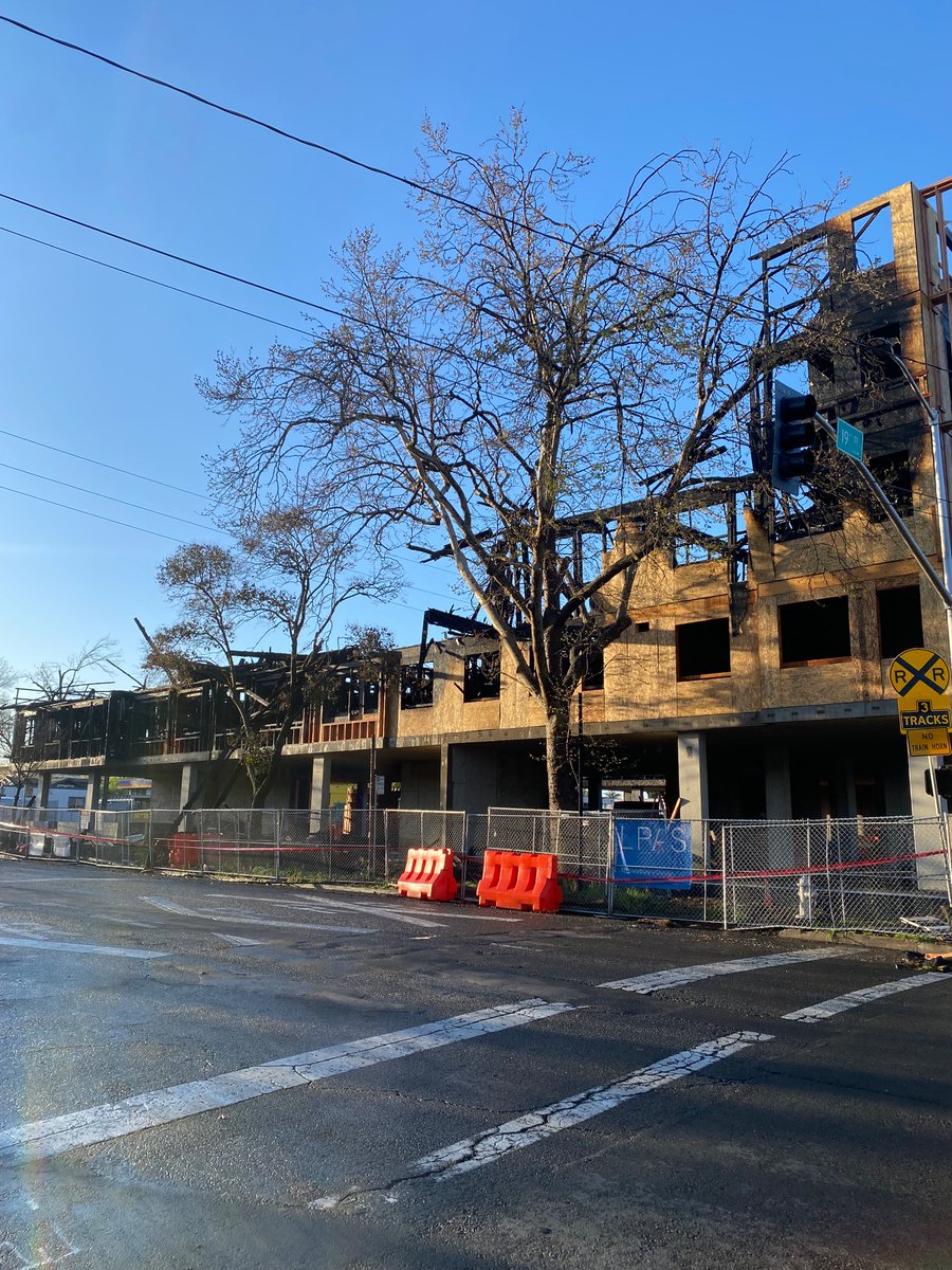 Fire hit the construction project on Broadway last night. 140 units of affordable housing. What a nightmare.