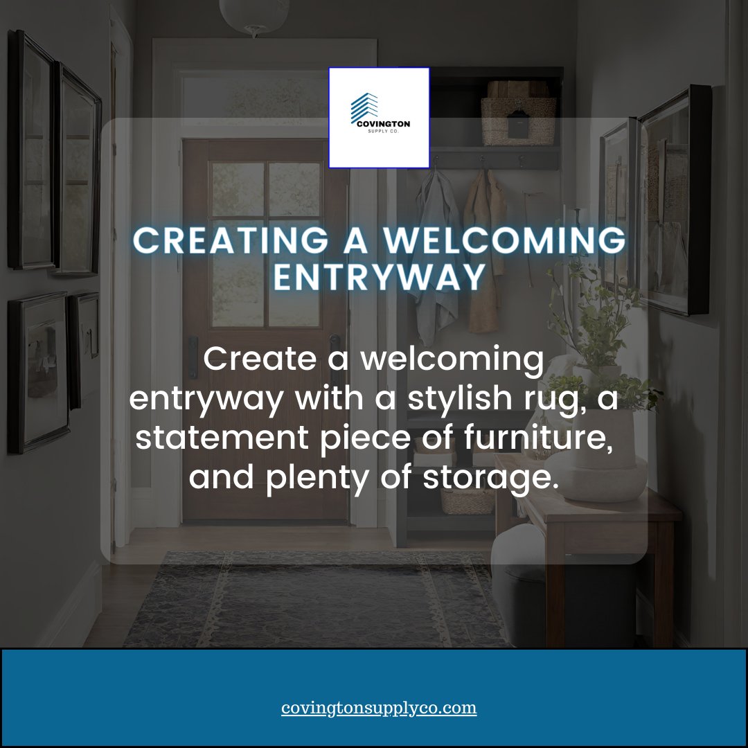_CovingtonCo's tweet image. Welcome home!
Make a great first impression with a welcoming entryway!

Share photos of your entryway in the comments below!

#covingtonsupplyco #entrywaydecor #homedesign #welcomehomewally