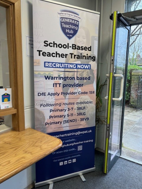 generatehub's tweet photo. Look out for our fantastic ITT banner at @AcademyKingsway! For more information about our course, email us at teachertraining@wpat.uk 😃 #Teachertraining #ITT #Schoolbased #PGCE #QTS https://t.co/c6rlWSWwyz