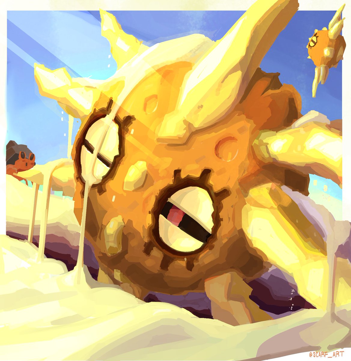 scarf_art's tweet image. Solrock&apos;s sunny day. ☀️
